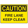 Caution Fire Lane