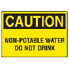 Caution Non Potable Water