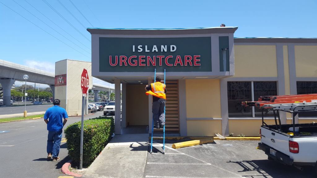 Island Urgent Care Channel Letters Installation