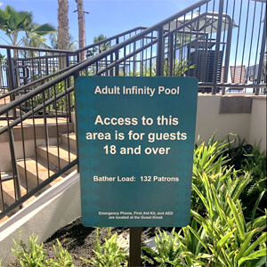 Hale Koa Pool Rules Sign