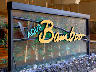 Sign Builders HI dual lit channel letters at Aqua Bamboo Hotel in Waikiki